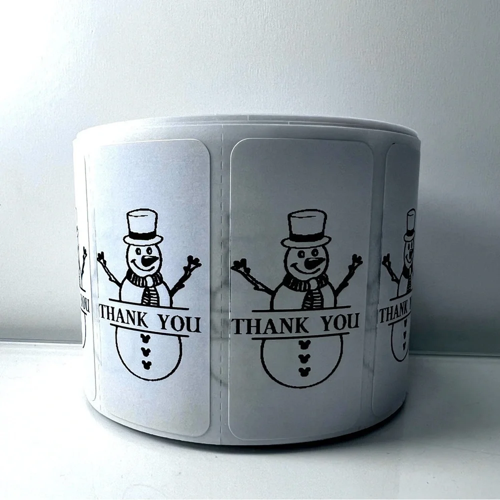 Pack of 100 Stickers | Thank you stickers for Christmas |Packaging Supplies